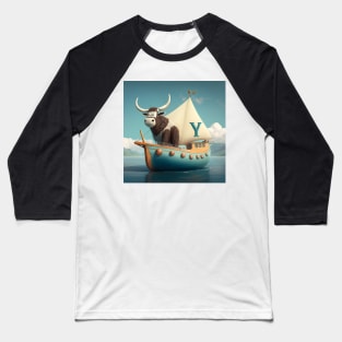 Letter Y for Yachting Yak from AdventuresOfSela Baseball T-Shirt